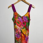 Jams World Jams Worls Floral Cottage Babydoll Vintage Midi Tank Dress Women M Pink Ruffle Photo 2