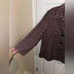 Maggie Barnes Plus Vintage Purple Pink Plaid Button Up Jacket 1X Photo 6