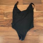 Lulus Black One Piece Swimsuit Thong High Cut Straps M Photo 1