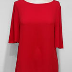 Loft Women's Red Flutter Short Sleeve Blouse Top Size S NWT Photo 0