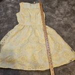 LC Lauren Conrad Lauren Conrad LC Size 4 Light Yellow Floral Flower Lace Tea Party Dress Wedding Photo 2