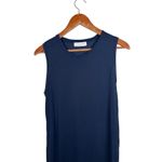 Everlane S Navy Blue Sleeveless Shift Tank Dress Casual Basic Minimalist Lyocell Photo 2