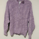 Aerie offline cotton chillside half zip sweater purple size XS. Thumbholes. Photo 0