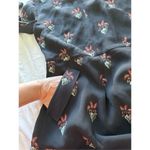 ALC Frank NWT A.L.C. Black floral Long Sleeve 100% Silk Dress Size: 0 Photo 5