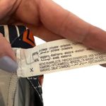 ZARA Navy Blue & Orange Diamond Print Retro Bell Flare Leggings Women Sz S Photo 7