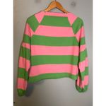 Anthropologie Maeve French Terry Sweatshirt in Pink Green Stripe Size XS Photo 8