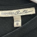 EXPRESS  OneEleven Black V Neck and Back Batwing Long Sleeve Shirt Oversized XS Photo 5