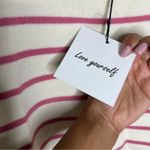Grace + Karma Pink &‎ Cream Striped Long Sleeve Sweater Size 1X Photo 4