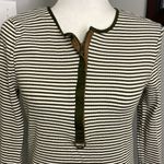 Ralph Lauren Lauren  Brown Striped Henley womens Size Large Cotton Equestrian Photo 1