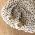 Faux Pearl Earrings Off White Vintage Trendy Prom Photo 1