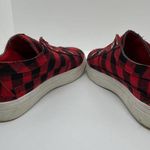 None Buffalo Plaid Sneakers Slip On Style size 7 Photo 4