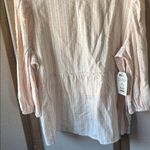 Time And Tru  Women's Pink Striped Top with Swiss dots xl nwt Photo 0