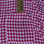 Jones New York tie front button up long roll up tab sleeve gingham NEW size L Photo 10
