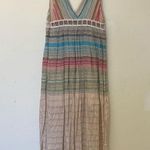 Ecote  Urban Outfitters Sanibel Rainbow V Neck Boho Maxi Dress Sz 2 Photo 4