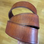 Coldwater Creek  Boho Chic Coastal Cowgirl Floral Brown Leather Waist Belt M Photo 1