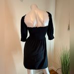 Kourt Portia Mini Dress Black Cotton Swiss Dot Smock Bodice Size Medium EUC Photo 3