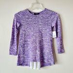 it's our time NWT It’s Our Time Juniors Medium Lavender Purple Glittery Top White Sheer Bow Photo 1