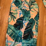 New York And Company  Pink Tropical Faux Wrap Silky Maxi Skirt XL Photo 1