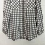 Simply Noelle  Check Print Gray Button Down Shirt Womens Medium Western Country Photo 2