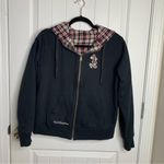  Parks walt disney world mickey‎ plaid pattern zip hoodie jacket XL women Photo 1
