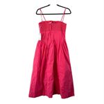 Hyacinth House Serafina Midi Dress S NWT Pink Cotton Smocked Fit & Flare Photo 3