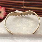 Banana Republic  thin brass bangle cuff bracelet glass stones Photo 2