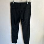 Sundance  Floral Embroidered Jacquard Straight Leg  Black Pants Size 4 Photo 7
