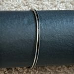 Women’s vintage dainty‎ silver tone bangle bracelet one size measurements shown Photo 0