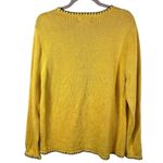 Sag Harbor vtg Nautical Sweater Sz M Yellow Cotton Embroidered Lighthouse Beach Photo 1