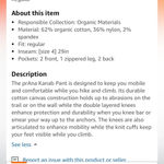 prAna  Kanab pant juniper green size small. Organic cotton blend. 28” inseam Photo 4