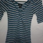 Rue 21  XS Turquoise Dark Green Silver Sparkle Top Photo 0