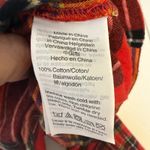 J.Crew Plaid Ruffle Flannel Long Sleeve Cotton Shirt Top Medium Red Holiday Photo 2