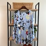 Free People  Floral V-neck Boho Pleated Front Blouse Pullover Woven Top, S Photo 5