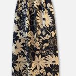 Vintage Elisabeth Black & Ivory Floral Midi Skirt Size M Photo 11