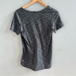 Lululemon What the Sport Short Sleeve V-Neck Tee Heathered Black & Grey Small Photo 6