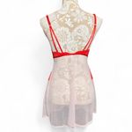 Auden Red Sheer Lace Babydoll Lingerie Dress Intimates Medium Sexy Nightwear Photo 3