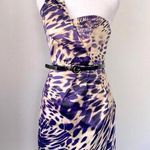 Sequin Hearts Purple & Cream One Shoulder Mini Dress Photo 0