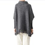 Joie  Wool Blend Grey Hatice Fringe Poncho Sweater Size XS/S Photo 1
