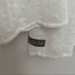 Matilda Jane  Womens Top XS White Botanical Beauty Swiss Dot Floral Romantic Photo 5