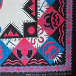 Vintage Southwestern Print Black Pink Blue Cotton Bandana Pocket Square Photo 2