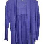 J.Jill Love Linen Transitional Open Front Light Weight Purple Cardigan XS Petite Photo 0