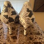 Alfani  Black and White Snakeskin Heels Photo 3