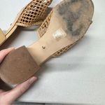 Raye Revolve  Tan Leather Crochet Slip On Mule Heels Womens 8.5 Boho Beachy Photo 4