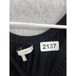 Oak + Fort  Women's Romper Solid Black Shorts Size OS Crinkle Elastic Off Shoulde Photo 7