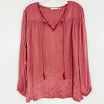 Soft Surroundings  Lumi Top in Marsala Tassel Tie Front Size Large Photo 2