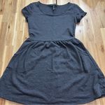 Forever 21 Charcoal Gray Fit & Flare Pocket Dress - Size Small Photo 0