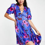 Topshop #139 Satin Floral Mini Dress Photo 0