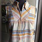 Vintage Komar Leisurely Living sleeveless plaid zip shift dress, size small Blue Photo 1