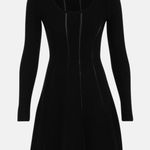 Zimmermann  Luminosity Black Knit Paneled Mini Dress Photo 5