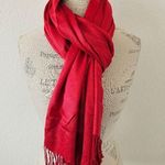 Jones New York  Bright Red Tassel Shawl Scarf New With Tags Photo 0